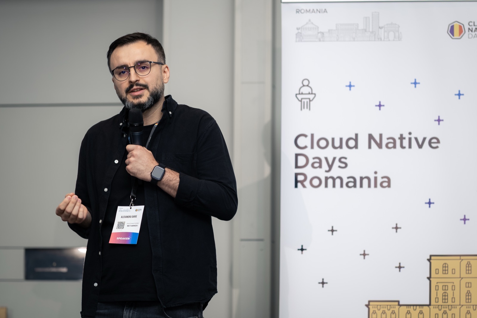 On stage at Cloud Native Days Romania — Cloud Native Days Romania 2026, Bucharest