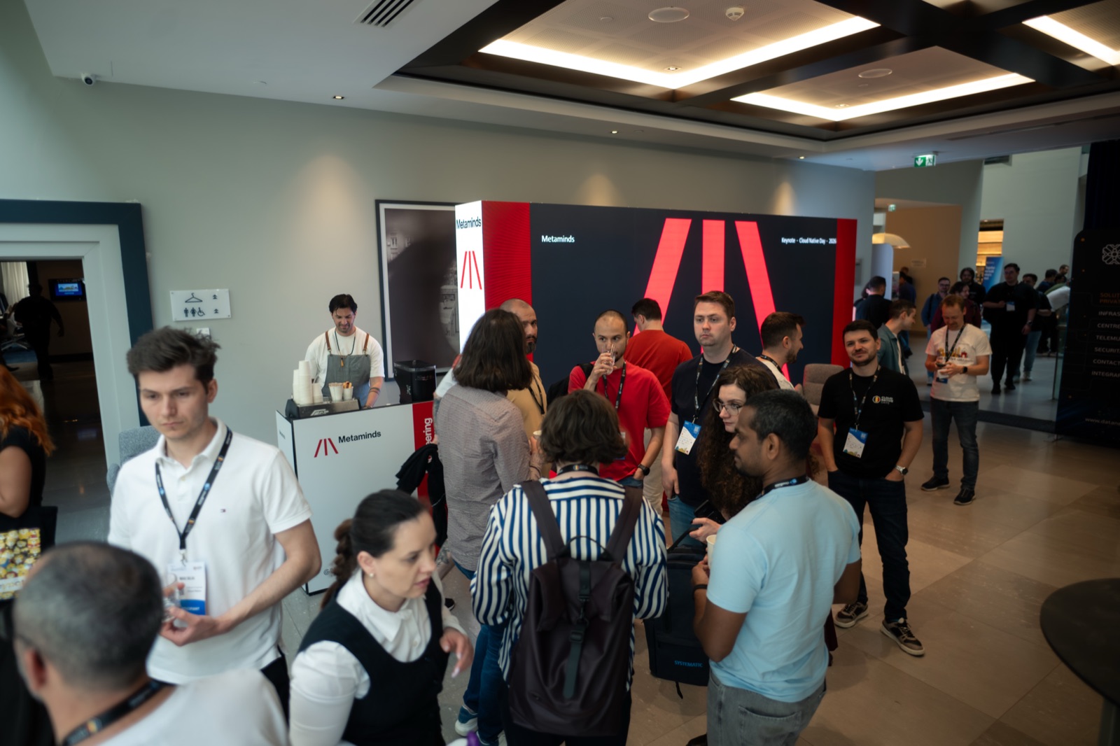 Networking at the venue — Cloud Native Days Romania 2026, Bucharest