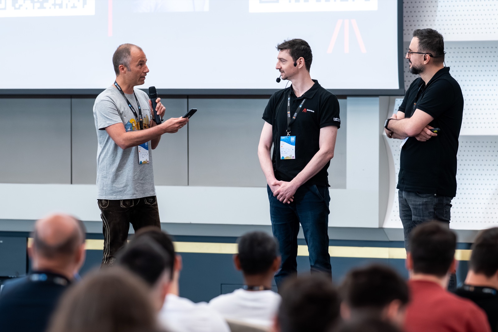 On stage together — Cloud Native Days Romania 2026, Bucharest
