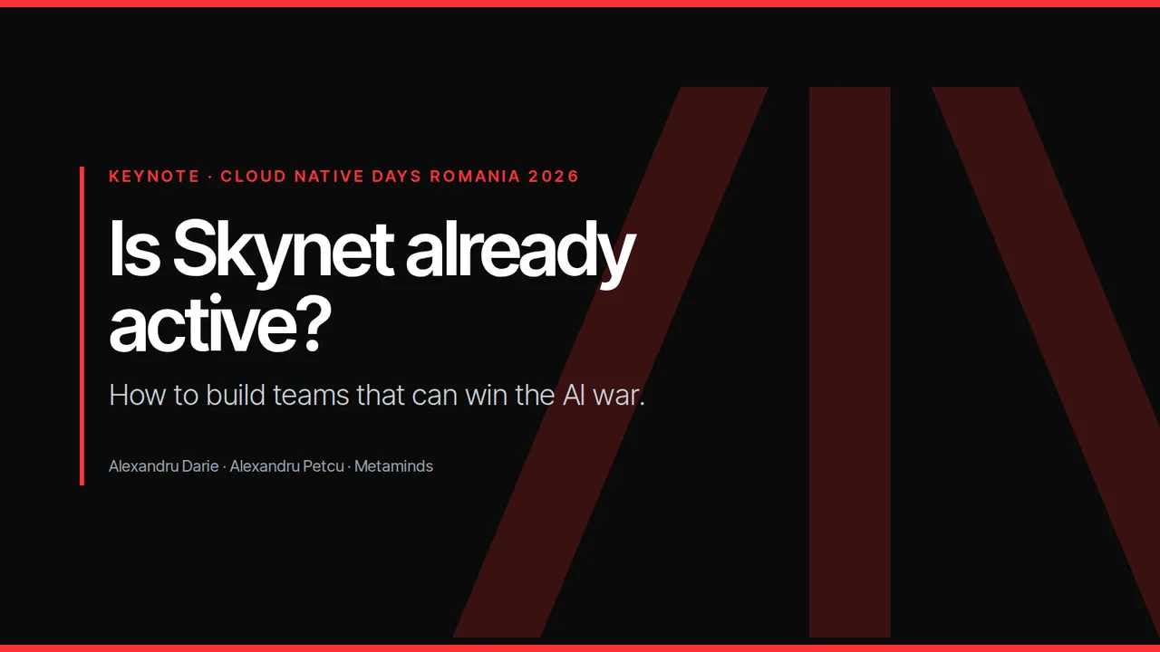 Keynote slide: Is Skynet already active?