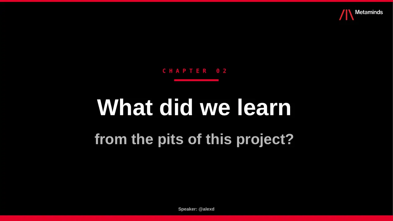 Keynote slide: What did we learn