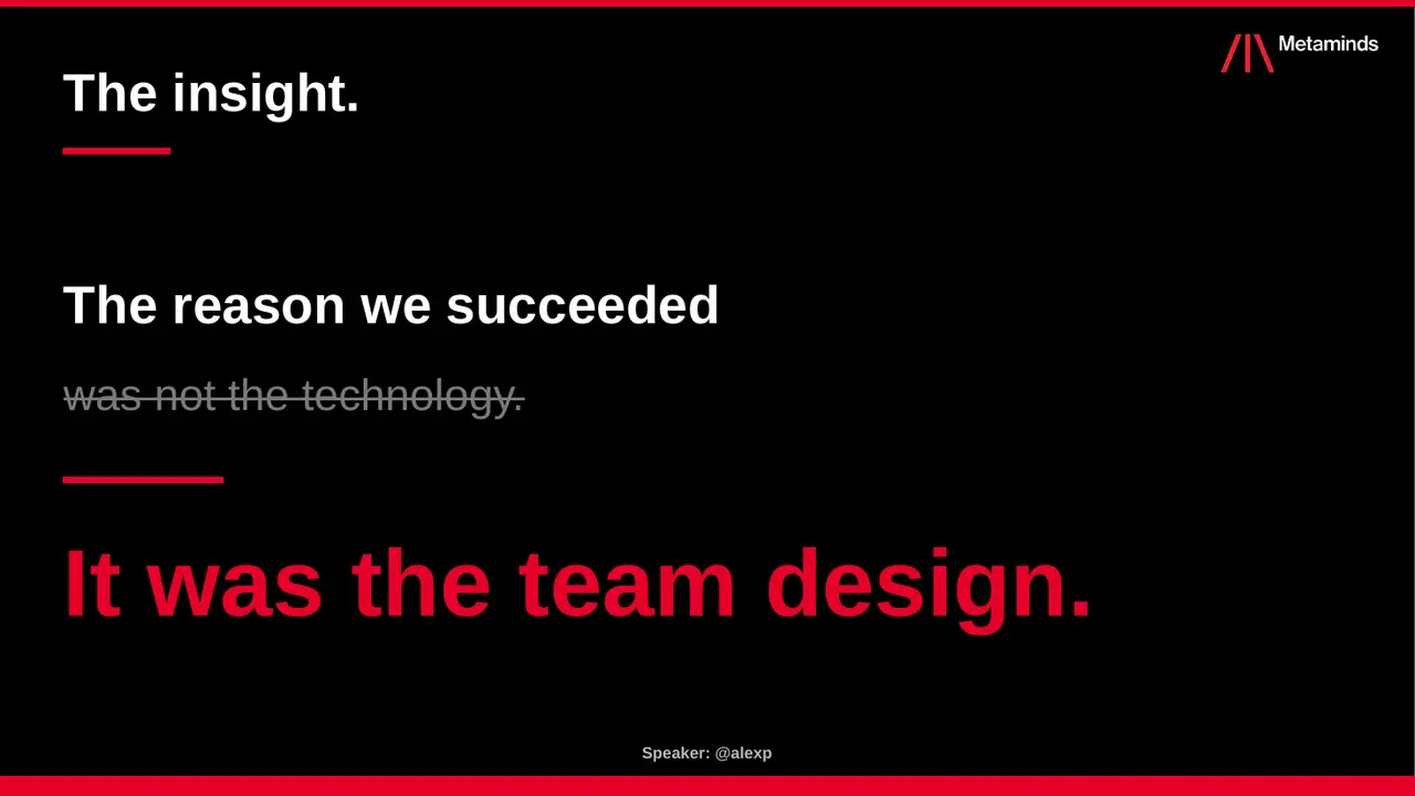 Keynote slide: The insight