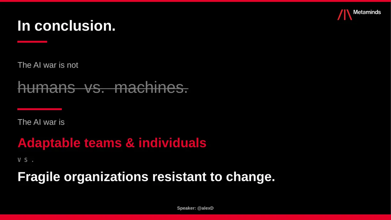 Keynote slide: In conclusion